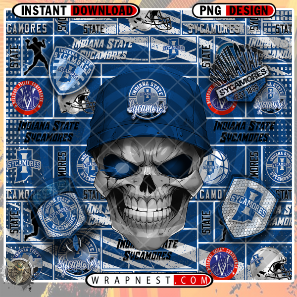 INDIANA STATE SKULL WRAP
