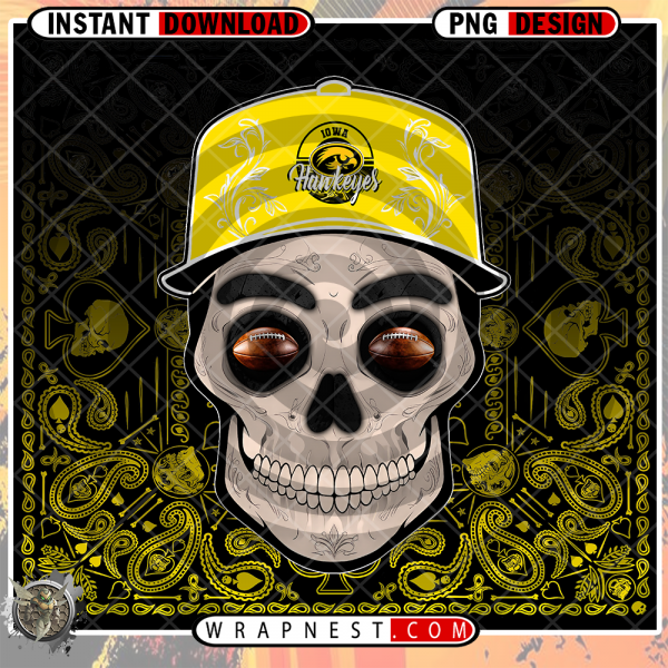 IOWA SKULL HANDKERCHIEF WRAP