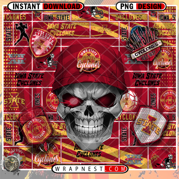 IOWA STATE SKULL WRAP