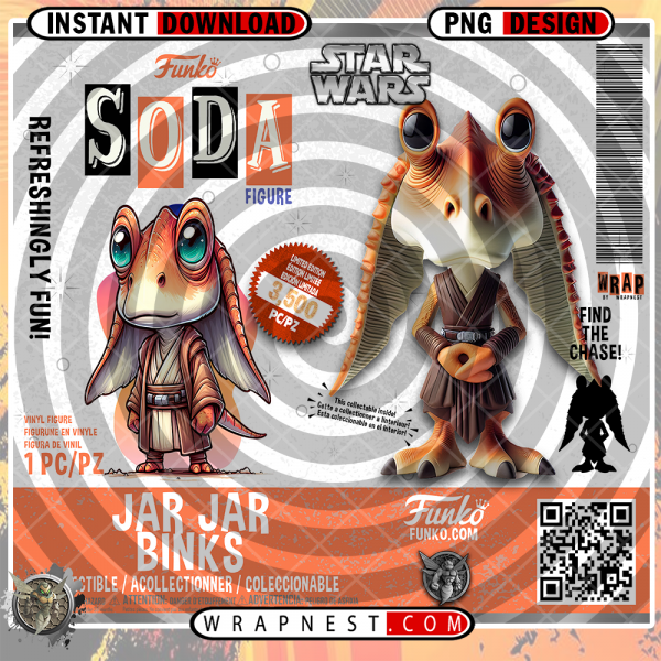 JAR JAR BINKS  FUNKO SODA WRAP