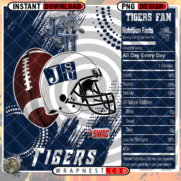JACKSON STATE TEAM FAN SODA WRAP