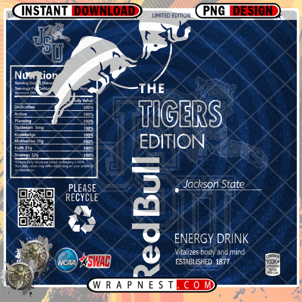 JACKSON STATE RED BULL WRAP