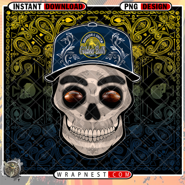 JOHNSON C SMITH SKULL HANDKERCHIEF WRAP