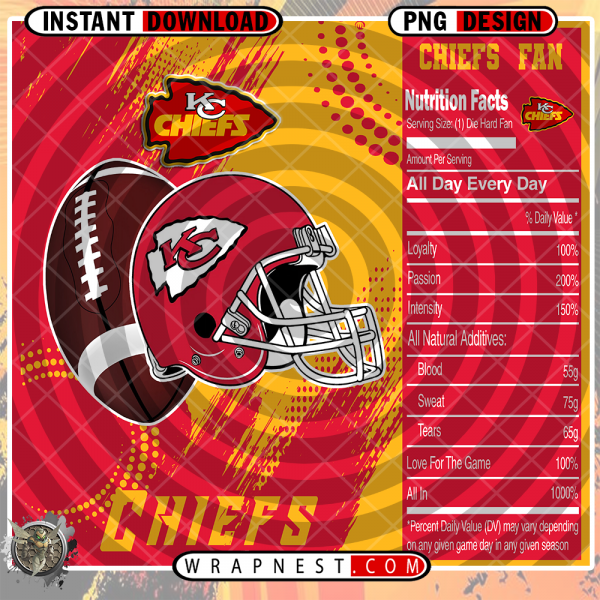 CHIEFS TEAM FAN SODA WRAP