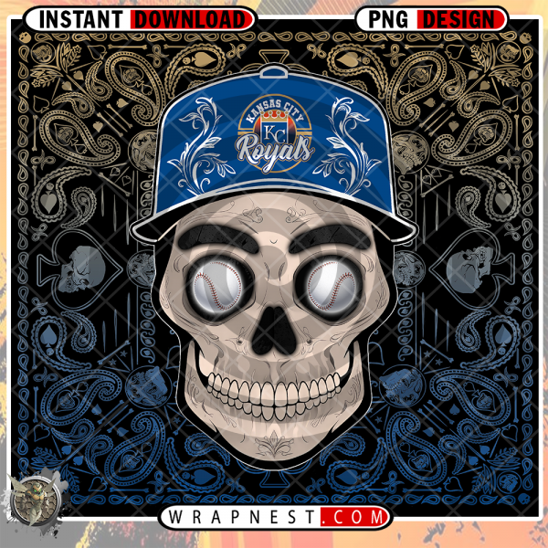 ROYALS SKULL HANDKERCHIEF WRAP