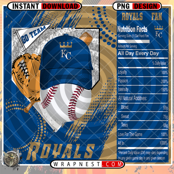 ROYALS TEAM FAN SODA WRAP
