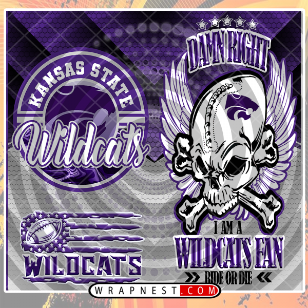 KANSAS STATE SKULL WRAP