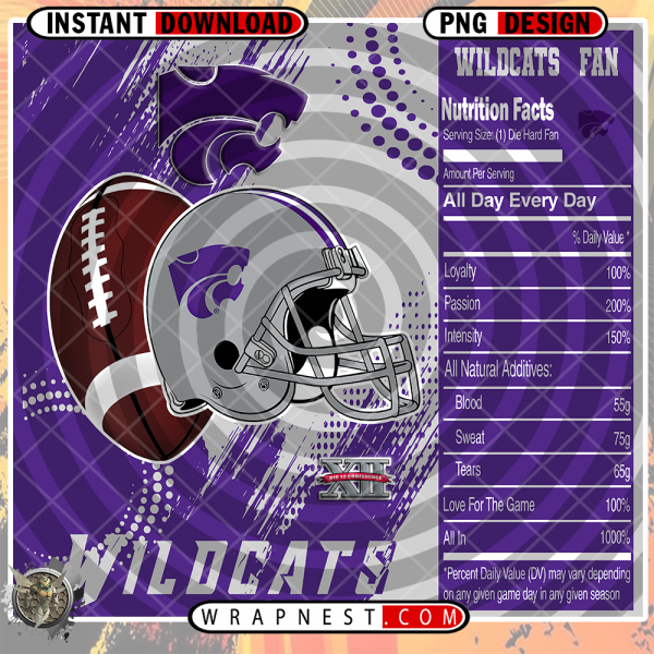 KANSAS STATE TEAM FAN SODA WRAP