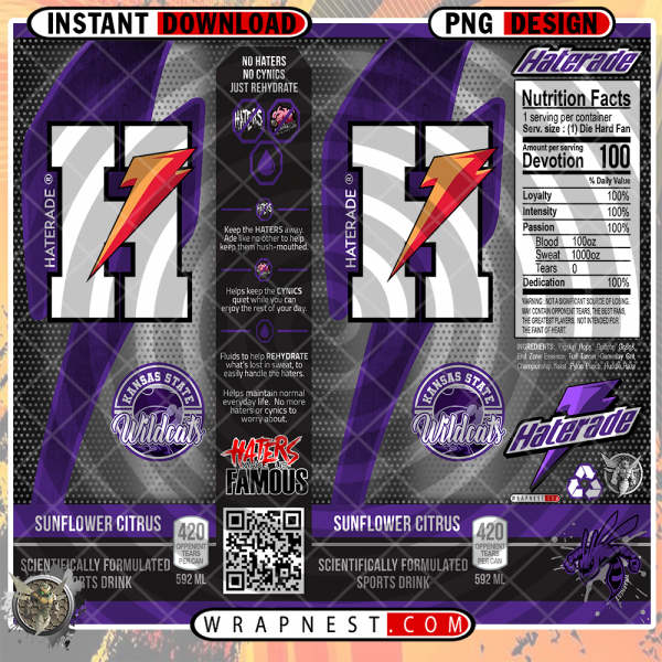 KANSAS STATE HATERADE WRAP