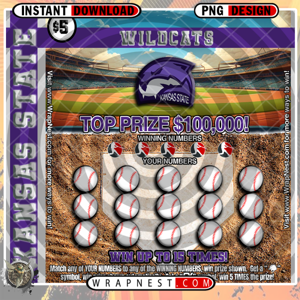 KANSAS STATE SCRATCH OFF WRAP