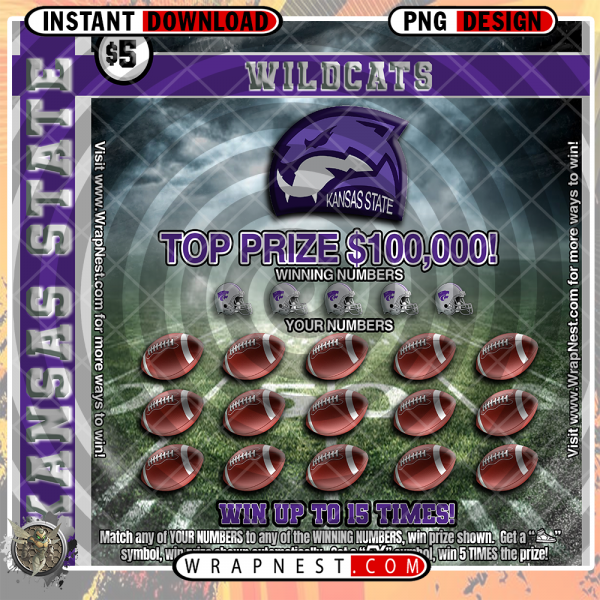 KANSAS STATE SCRATCH OFF WRAP