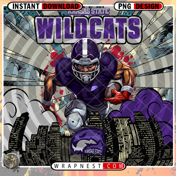 KANSAS STATE COMIC BOOK STYLE WRAP