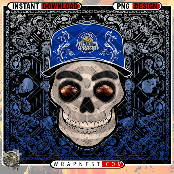 KENTUCKY SKULL HANDKERCHIEF WRAP
