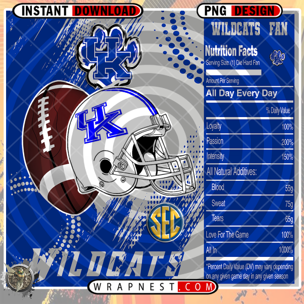KENTUCKY TEAM FAN SODA WRAP