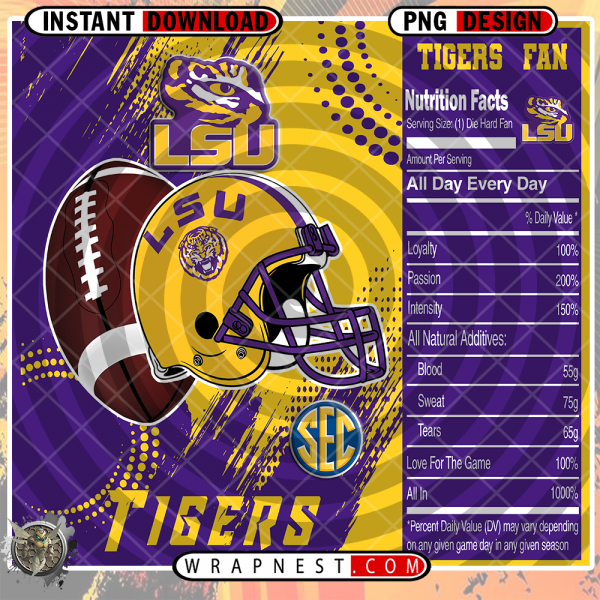 LSU TEAM FAN SODA WRAP