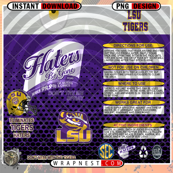 LSU HATERS BE GONE WRAP