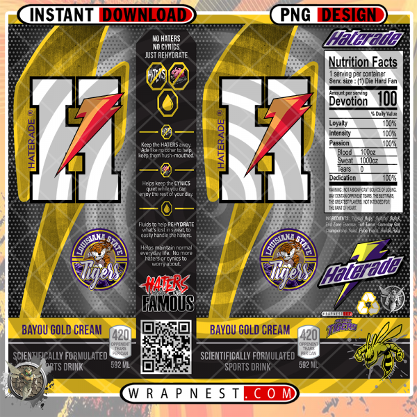 LSU HATERADE WRAP