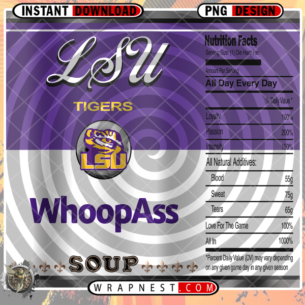 LSU WHOOPASS WRAP
