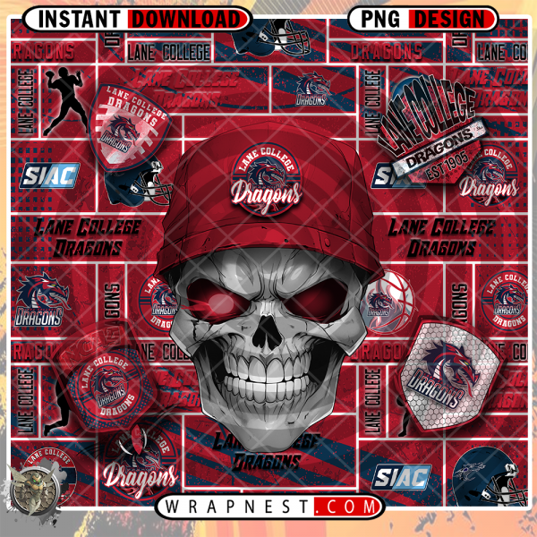 LANE COLLEGE SKULL WRAP