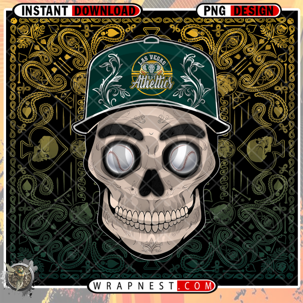 ATHLETICS SKULL HANDKERCHIEF WRAP