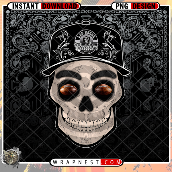 RAIDERS SKULL HANDKERCHIEF WRAP