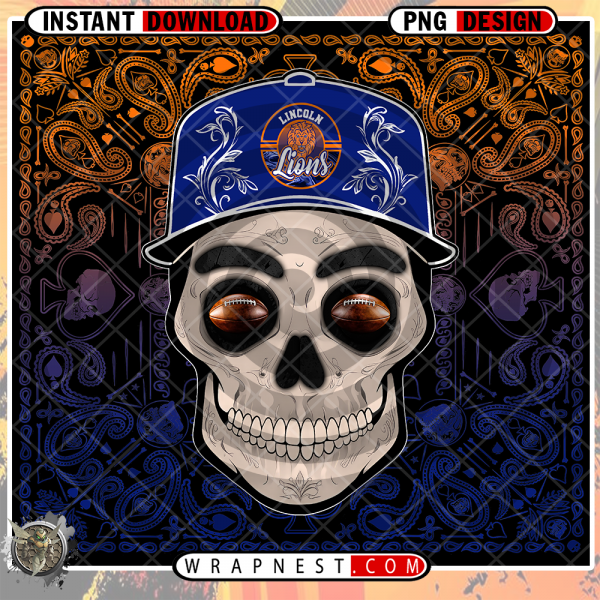 LINCOLN SKULL HANDKERCHIEF WRAP