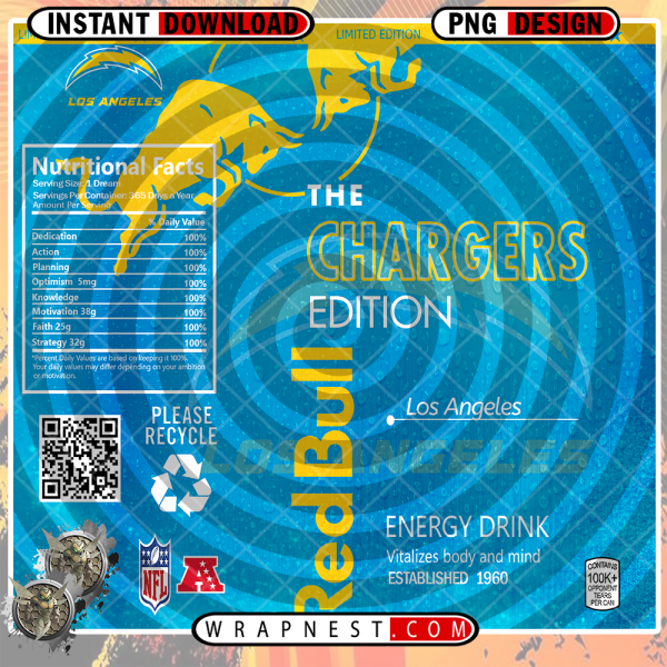 CHARGERS RED BULL WRAP