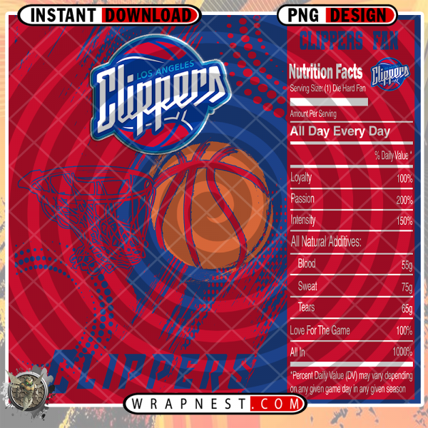 CLIPPERS TEAM FAN SODA WRAP
