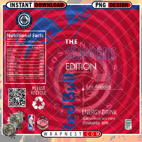 CLIPPERS RED BULL WRAP