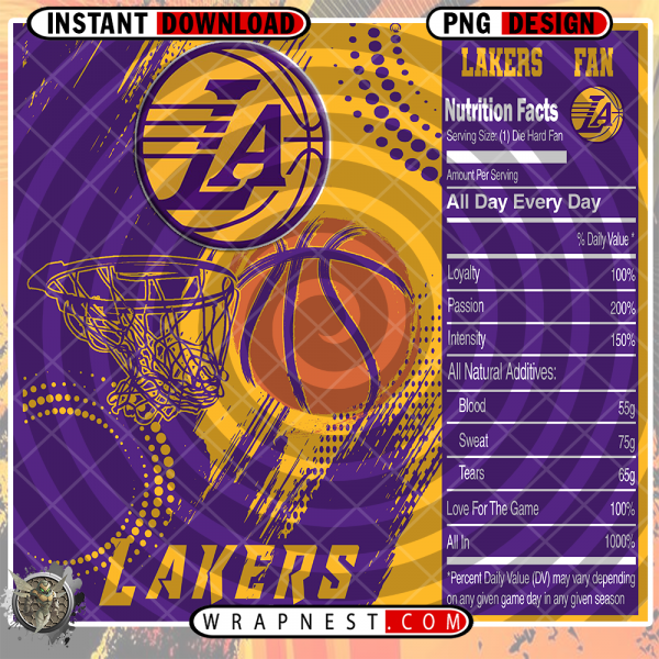 LAKERS TEAM FAN SODA WRAP
