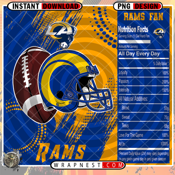 RAMS TEAM FAN SODA WRAP