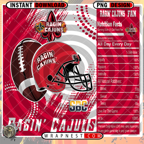 LOUISIANA TEAM FAN SODA WRAP