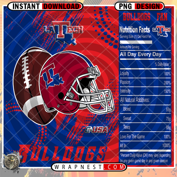 LOUISIANA TECH TEAM FAN SODA WRAP