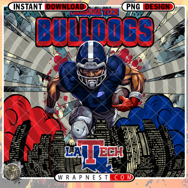 LOUISIANA TECH COMIC BOOK STYLE WRAP
