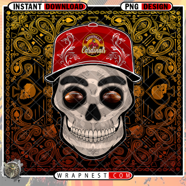 LOUISVILLE SKULL HANDKERCHIEF WRAP