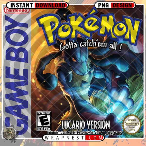 LUCARIO POKEMON GAMEBOY WRAP