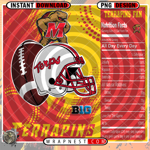 MARYLAND TEAM FAN SODA WRAP