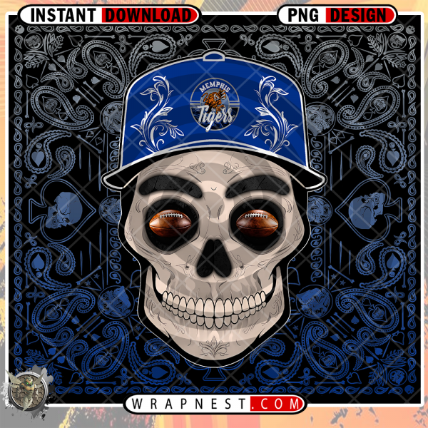 MEMPHIS SKULL HANDKERCHIEF WRAP