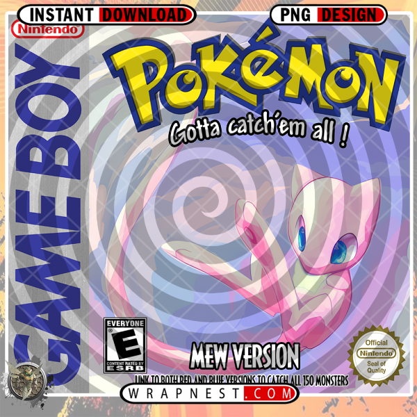 MEW POKEMON GAMEBOY WRAP
