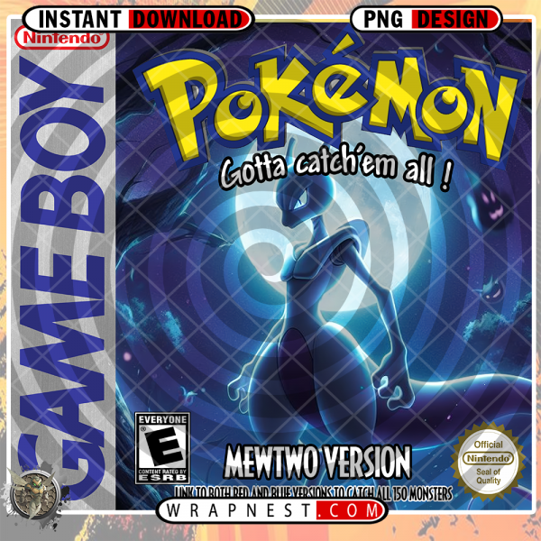 MEWTWO POKEMON GAMEBOY WRAP