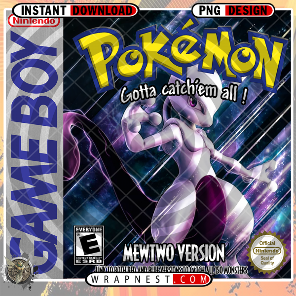 MEWTWO POKEMON GAMEBOY WRAP