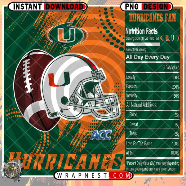 MIAMI TEAM FAN SODA WRAP