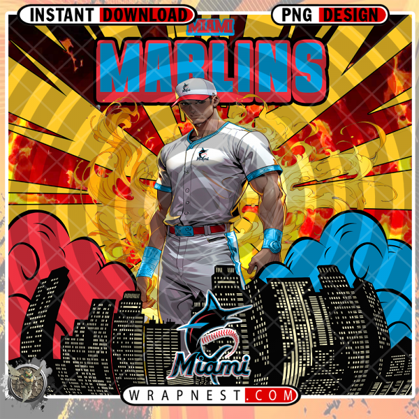 MARLINS COMIC BOOK STYLE WRAP