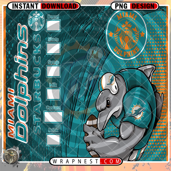 DOLPHINS STARBUCKS WRAP