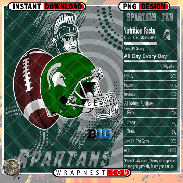 MICHIGAN STATE TEAM FAN SODA WRAP