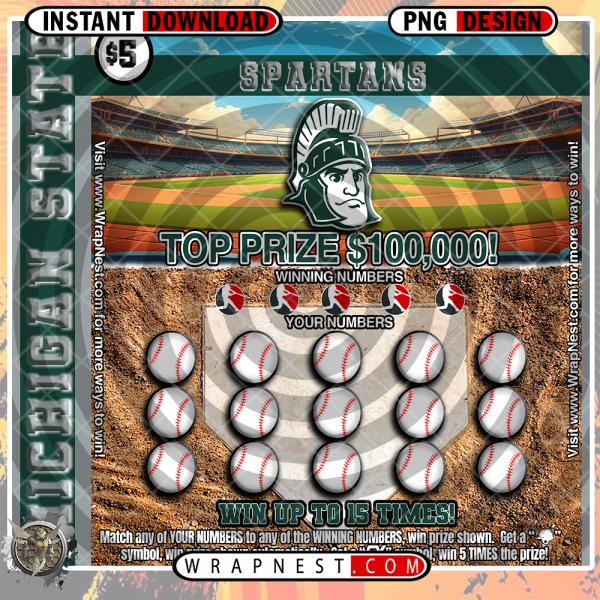 MICHIGAN STATE SCRATCH OFF WRAP