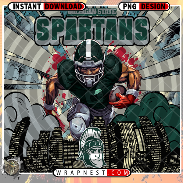 MICHIGAN STATE COMIC BOOK STYLE WRAP