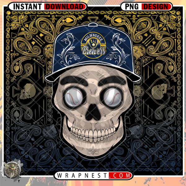 BREWERS SKULL HANDKERCHIEF WRAP