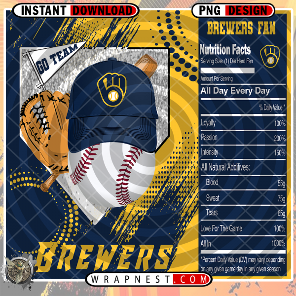 BREWERS TEAM FAN SODA WRAP