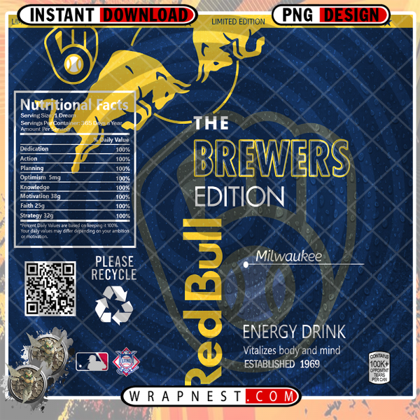 BREWERS RED BULL WRAP